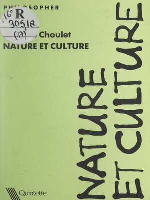 cover image of Nature et culture